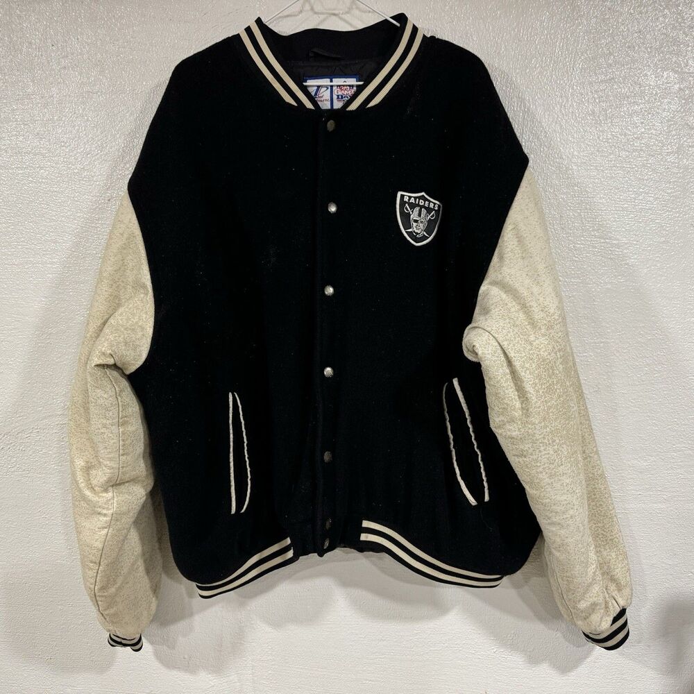 Raiders Jacket Size 2X Logo Athletic Varsity Bomber Jacket Game Day NFL